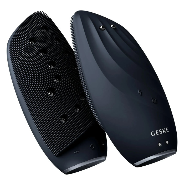 Очищувальна щітка для обличчя GESKE Sonic Thermo Facial Brush&Face-Lifter 8в1 black