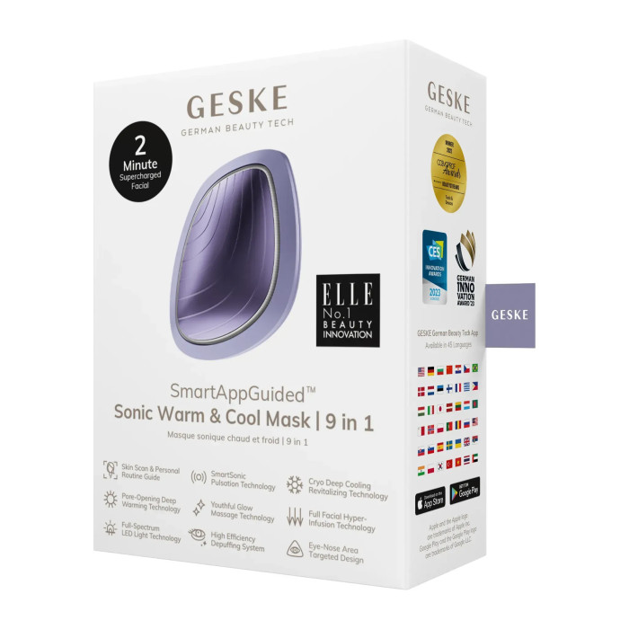 Ультразвукова маска тепло та холод GESKE Sonic Warm&Cool Mask 9в1 purple