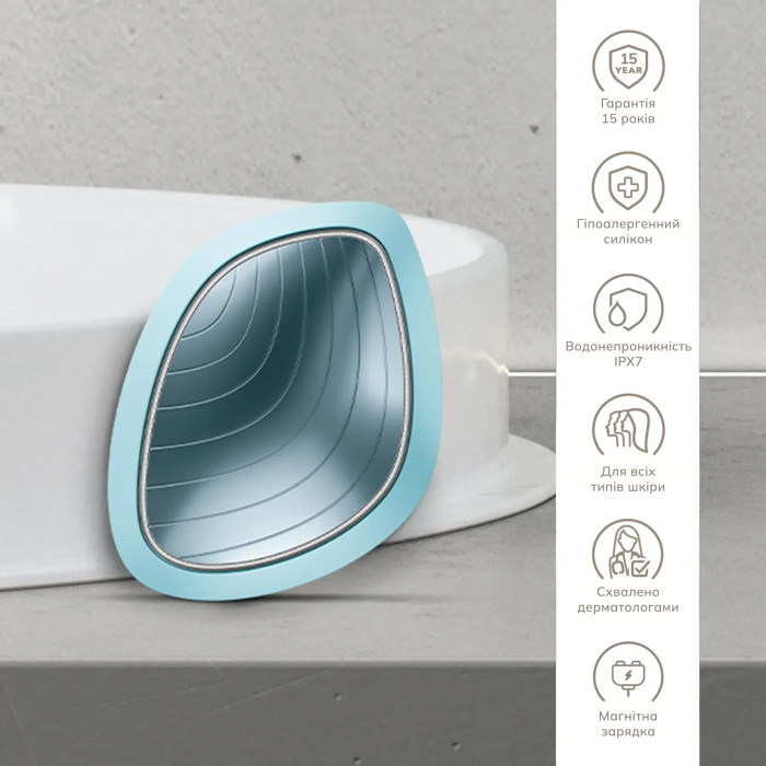 Ультразвукова маска тепло та холод GESKE Sonic Warm&Cool Mask 9в1 turquoise