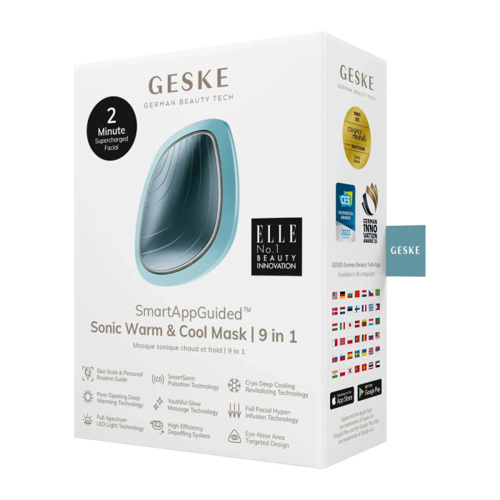 Ультразвукова маска тепло та холод GESKE Sonic Warm&Cool Mask 9в1 turquoise