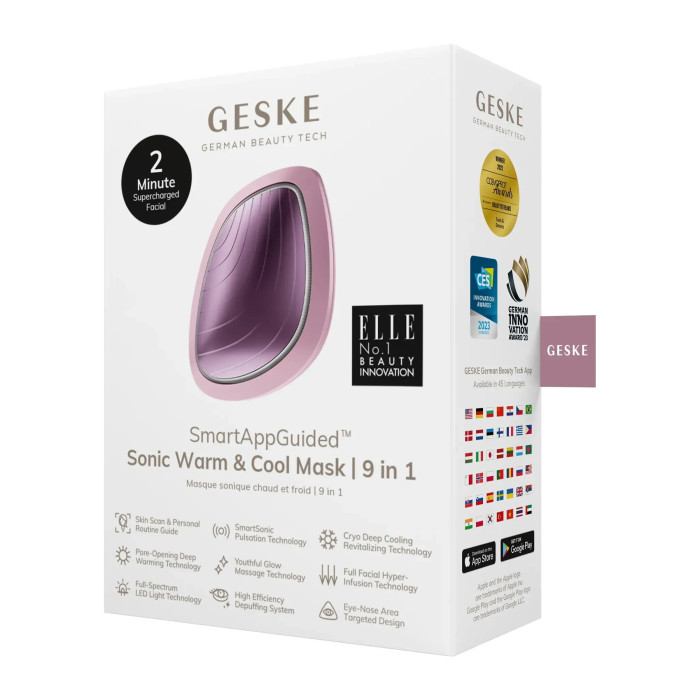 Ультразвукова маска тепло та холод GESKE Sonic Warm&Cool Mask 9в1 pink