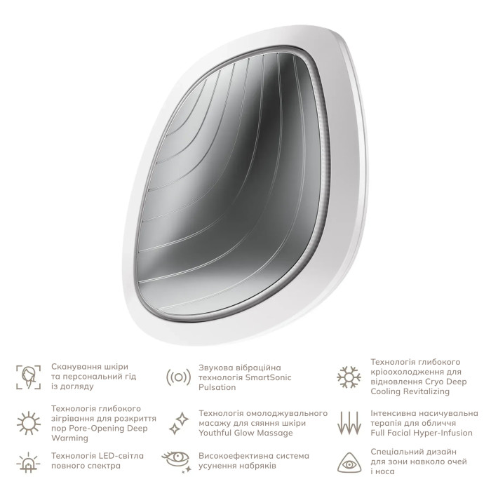 Ультразвукова маска тепло та холод GESKE Sonic Warm&Cool Mask 9в1 white