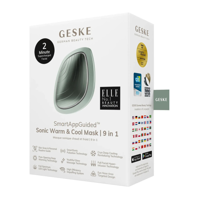 Ультразвукова маска тепло та холод GESKE Sonic Warm&Cool Mask 9в1 green