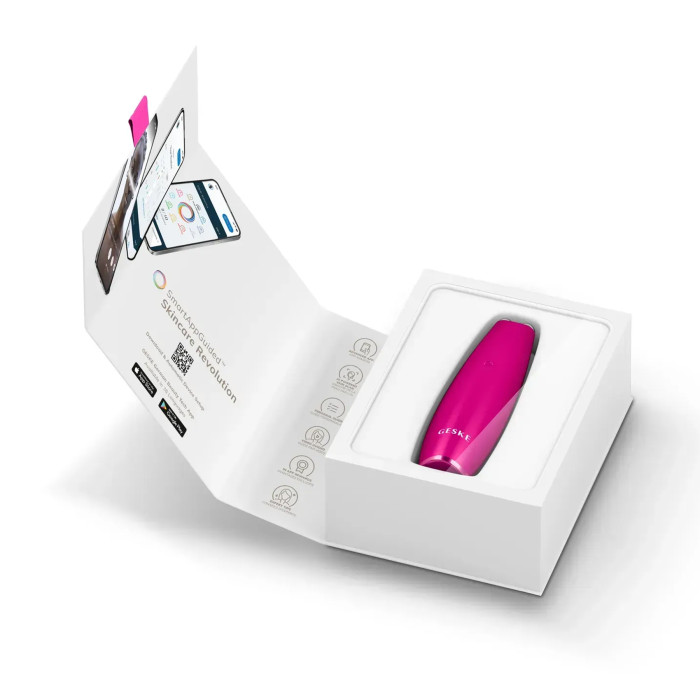 Мікрострумова ручка для підтяжки шкіри обличчя GESKE MicroCurrent Face-Lift Pen 6в1 magenta