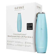 Мікрострумова ручка для підтяжки шкіри обличчя GESKE MicroCurrent Face-Lift Pen 6в1 turquoise