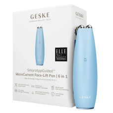Мікрострумова ручка для підтяжки шкіри обличчя GESKE MicroCurrent Face-Lift Pen 6в1 aquamarine