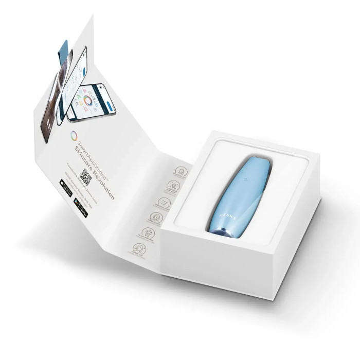 Мікрострумова ручка для підтяжки шкіри обличчя GESKE MicroCurrent Face-Lift Pen 6в1 aquamarine