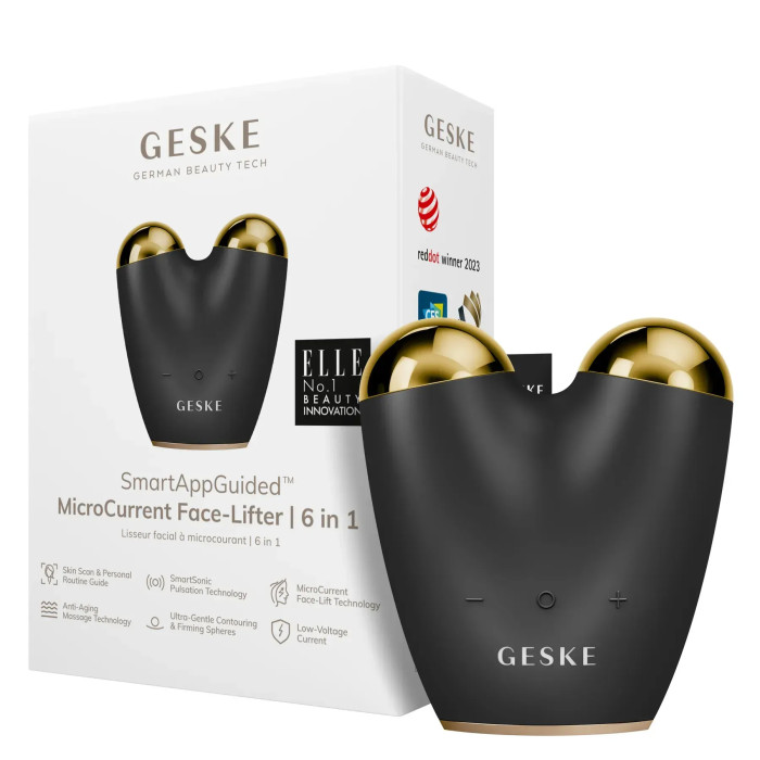 Мікрострумовий підтягувач шкіри обличчя GESKE MicroCurrent Face-Lifter 6в1 gray