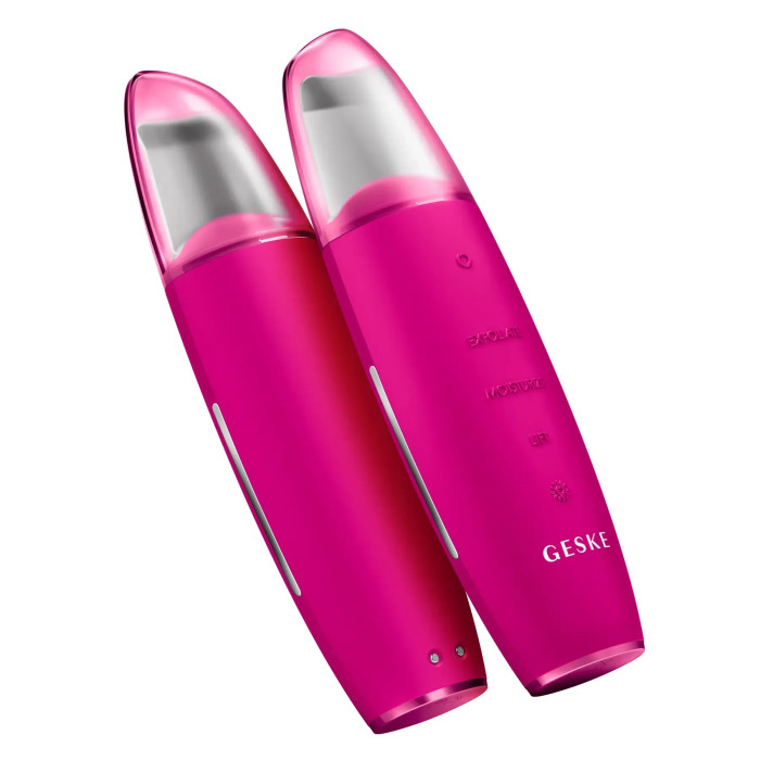 Мікрострумовий скрабер для шкіри та усунення чорних точок GESKE MicroCurrent Skin Scrubber&Blackhead Remover 9в1 magenta
