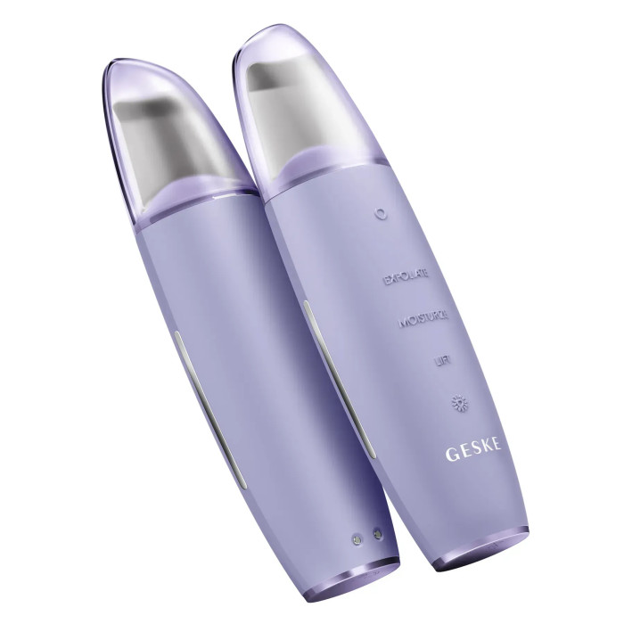 Мікрострумовий скрабер для шкіри та усунення чорних точок GESKE MicroCurrent Skin Scrubber&Blackhead Remover 9в1 purple