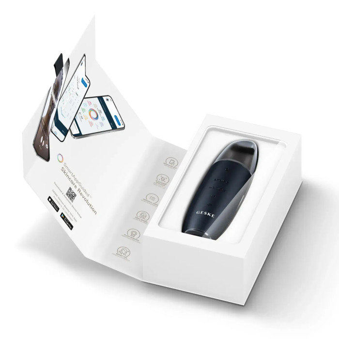 Мікрострумовий скрабер для шкіри та усунення чорних точок GESKE MicroCurrent Skin Scrubber&Blackhead Remover 9в1 black