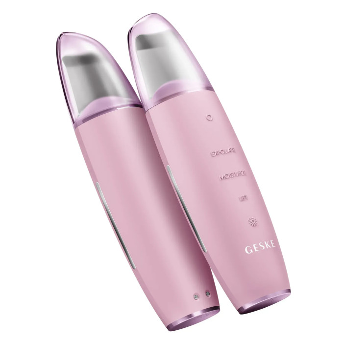 Мікрострумовий скрабер для шкіри та усунення чорних точок GESKE MicroCurrent Skin Scrubber&Blackhead Remover 9в1 pink