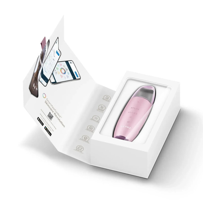 Мікрострумовий скрабер для шкіри та усунення чорних точок GESKE MicroCurrent Skin Scrubber&Blackhead Remover 9в1 pink