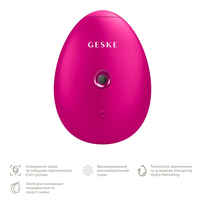 Електронний освіжувач для зволоження обличчя GESKE Facial Hydration Refresher 4в1 magenta