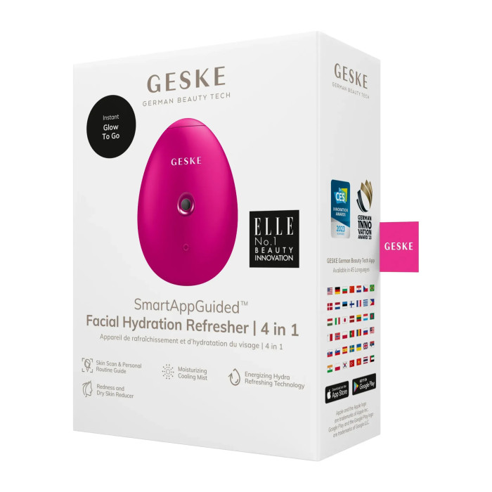 Електронний освіжувач для зволоження обличчя GESKE Facial Hydration Refresher 4в1 magenta