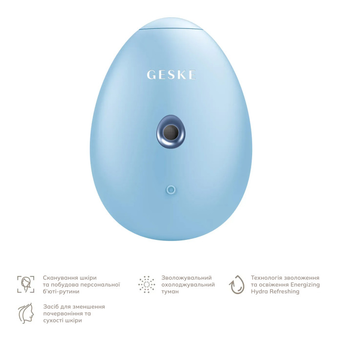 Електронний освіжувач для зволоження обличчя GESKE Facial Hydration Refresher 4в1 aquamarine