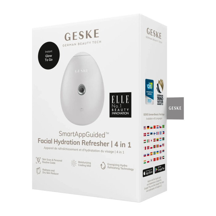 Електронний освіжувач для зволоження обличчя GESKE Facial Hydration Refresher 4в1 white