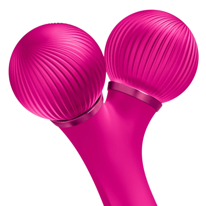 Електронний ультразвуковий ролик для обличчя GESKE Sonic Facial Roller 4в1 magenta