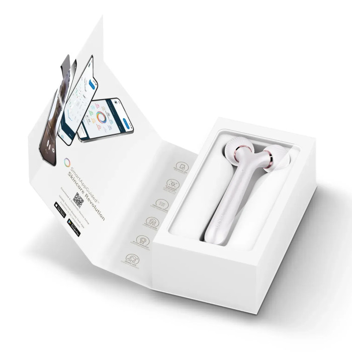 Електронний ультразвуковий ролик для обличчя GESKE Sonic Facial Roller 4в1 starlight