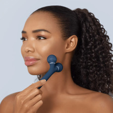 Електронний ультразвуковий ролик для обличчя GESKE Sonic Facial Roller 4в1 midnight