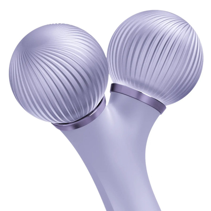 Електронний ультразвуковий ролик для обличчя GESKE Sonic Facial Roller 4в1 purple