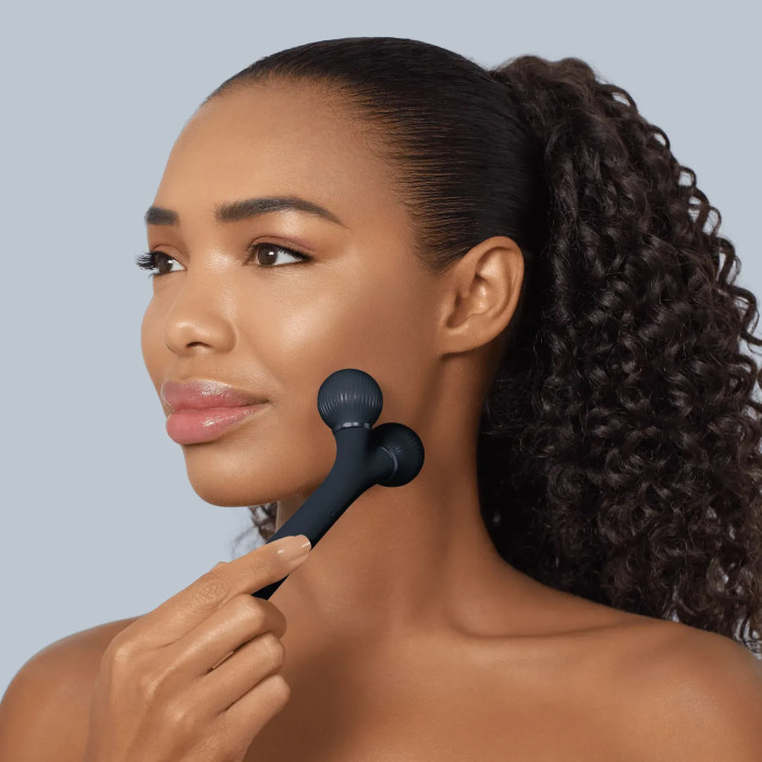 Електронний ультразвуковий ролик для обличчя GESKE Sonic Facial Roller 4в1 black