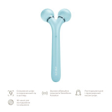 Електронний ультразвуковий ролик для обличчя GESKE Sonic Facial Roller 4в1 turquoise