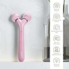Електронний ультразвуковий ролик для обличчя GESKE Sonic Facial Roller 4в1 pink