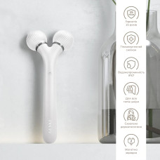 Електронний ультразвуковий ролик для обличчя GESKE Sonic Facial Roller 4в1 white