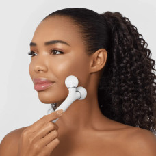 Електронний ультразвуковий ролик для обличчя GESKE Sonic Facial Roller 4в1 white
