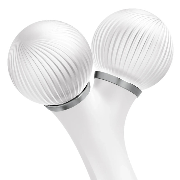Електронний ультразвуковий ролик для обличчя GESKE Sonic Facial Roller 4в1 white