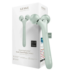 Електронний ультразвуковий ролик для обличчя GESKE Sonic Facial Roller 4в1 green