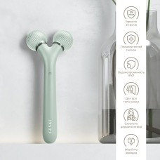 Електронний ультразвуковий ролик для обличчя GESKE Sonic Facial Roller 4в1 green