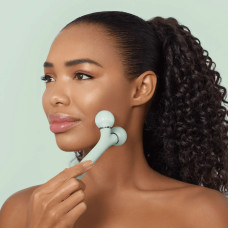 Електронний ультразвуковий ролик для обличчя GESKE Sonic Facial Roller 4в1 green