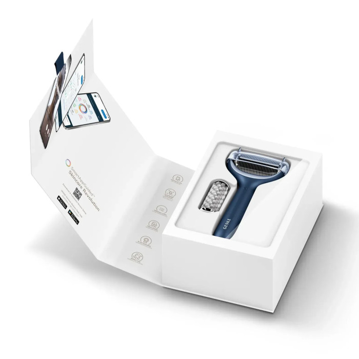 Електронний ролер для обличчя та тіла з мікроголками GESKE MicroNeedle Face&Body Roller 8в1 midnight