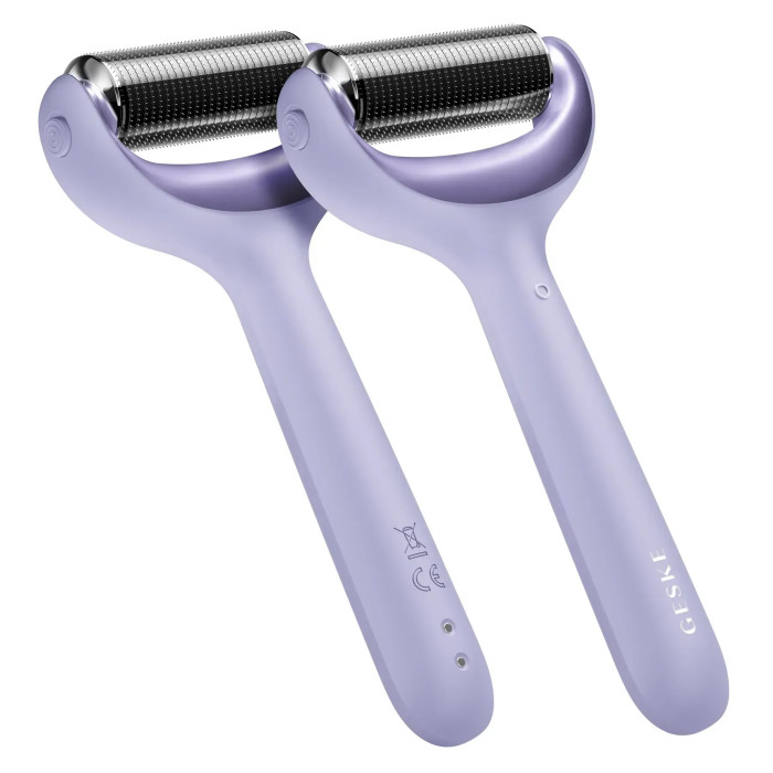 Електронний ролер для обличчя та тіла з мікроголками GESKE MicroNeedle Face&Body Roller 8в1 purple
