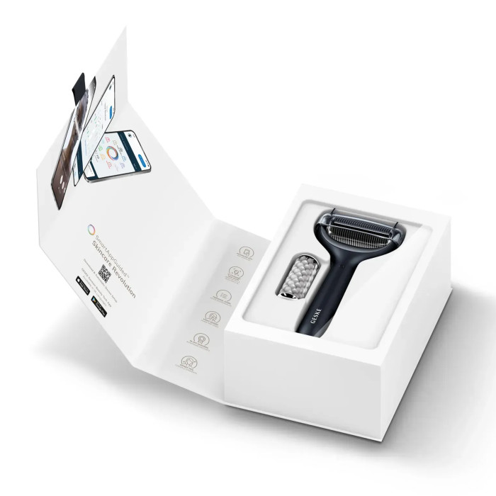 Електронний ролер для обличчя та тіла з мікроголками GESKE MicroNeedle Face&Body Roller 8в1 black