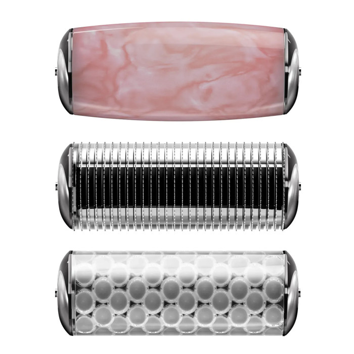 Ролер для голкової мезотерапії обличчя та тіла GESKE MicroNeedle Face&Body Roller 9в1 purple