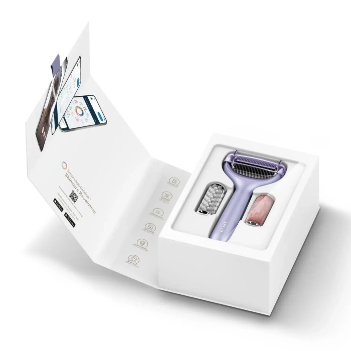 Ролер для голкової мезотерапії обличчя та тіла GESKE MicroNeedle Face&Body Roller 9в1 purple