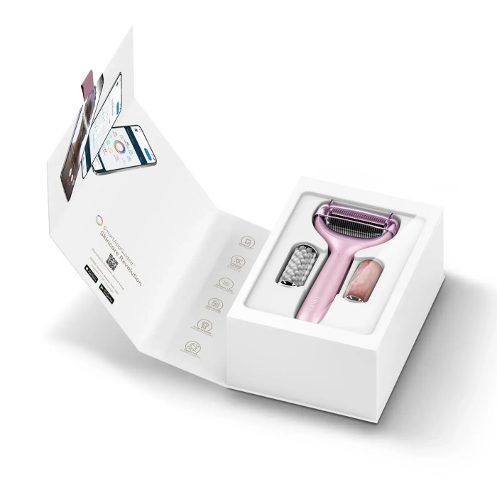 Ролер для голкової мезотерапії обличчя та тіла GESKE MicroNeedle Face&Body Roller 9в1 pink