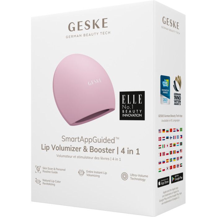 Пристрій для збільшення обʼєму губ GESKE Lip Volumizer&Booster 4в1 Big pink