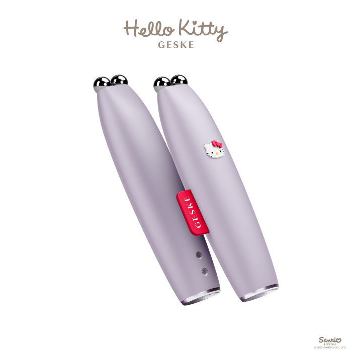Мікрострумова ручка для підтяжки шкіри обличчя GESKE MicroCurrent Face-Lift Pen 6в1 by Hello Kitty purple