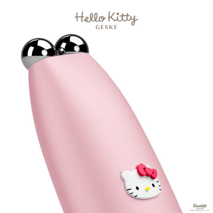 Мікрострумова ручка для підтяжки шкіри обличчя GESKE MicroCurrent Face-Lift Pen 6в1 by Hello Kitty pink