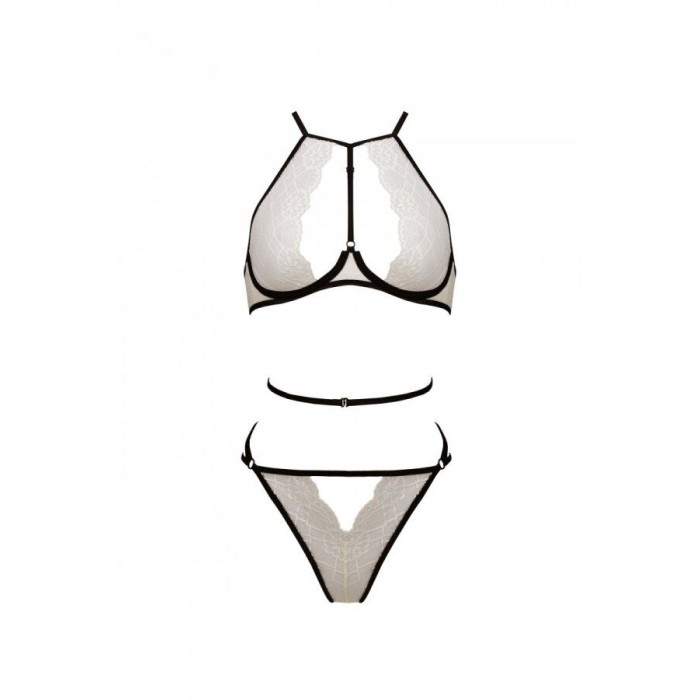 Комплект білизни Passion CHIKA SET, S/M, cream, топ, трусики