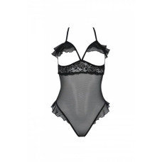 Еротичне боді Passion DOLLY BODY, XXL/XXXL, black, з відкритими чашками