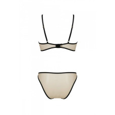 Комплект Passion LORINA SET, S/M, beige, бюстгальтер та трусики
