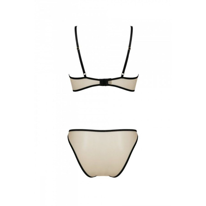Комплект Passion LORINA SET, XXL/XXXL, beige, бюстгальтер та трусики