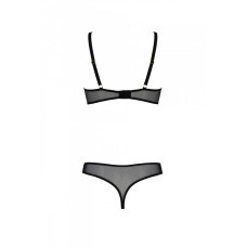 Еротичне боді Passion MARINA BODY, S/M, beige, з відкритими чашками