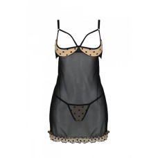 Еротичний пеньюар Passion MARINA CHEMISE, S/M, beige