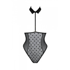 Еротичне боді Passion TRISHA BODY, S/M, black, з відкритими чашками